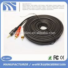 Kuyia 3.5mm Male to 2RCA CABLE Câble audio 5M